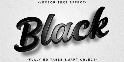 Poster - Black Vector Fully Editable Smart Object Text Effect