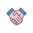 © A Oleksii - Handshake related vector icon. Isolated on white background. Vector illustration