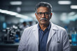 Indian male scientist portrait in the laboratory