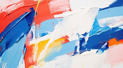 Sticker - Abstract Brushstrokes in Bold Primary Colors