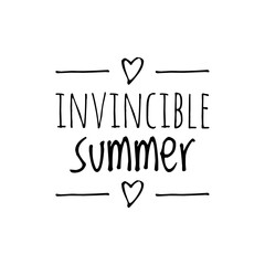 Wall Mural - ''Invincible summer'' Quote Illustration