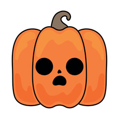 Sticker - halloween pumpkin horror