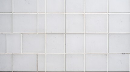 Poster - White brick wall texture background. AI generated image