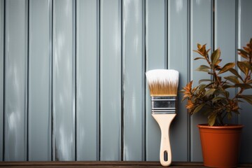 Wall Mural - Paint brush. Background with selective focus and copy space