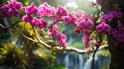 Orchid Flora A Vibrant and Fresh Orchid Bouquet with a Tropical Background