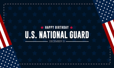 Wall Mural - United States National Guard Birthday December 13 Background Vector Illustration