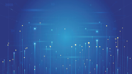 Leinwandbilder - Criss-cross luminescent ray Internet technology big data vector background