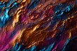 Abstract background of vivid spills of amazing metallic pigment