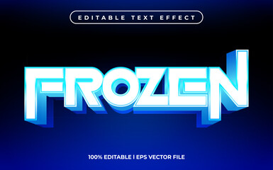 Poster - Frozen text effect editable video cover and banner text style, 3d typography template