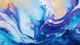 Fototapeta Koty - Abstract Fluid Art with Flowing Acrylics Paints