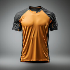 Wall Mural - Orange black T-shirt design for sport jersey,  Tshirt mock up for club
