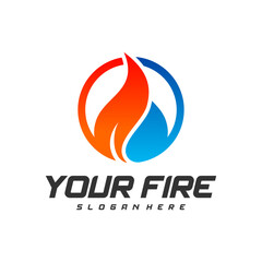 Wall Mural - Modern fire logo concept or icon design. Vector illustration