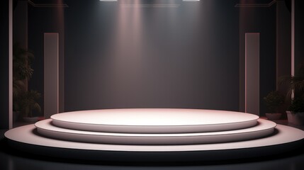 Aufkleber - Sales product podium, Product stage mockup with spotlight.