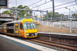 Sydney/Australia- March 20, 2019: NSW Sydney Train in action, it is the suburban passenger rail network serving the city of Sydney, New South Wales, Australia