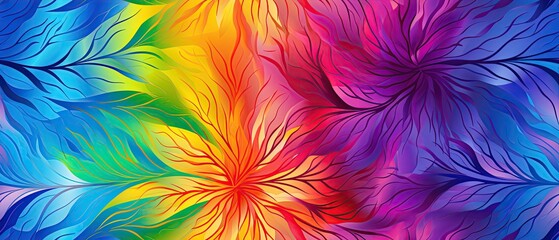 Colorful  seamless star shaped tie dye pattern