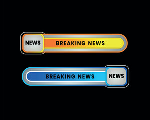 Wall Mural -  simple  modern geometric lower third banner template design. Colorful lower thirds set template vector. sport, news
