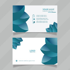 Poster - Stylish design template for business card. Luxury and editable design presentation for name card. Professional  or horizontal visiting card design concept. Colorful business card with white background