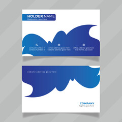 Poster - Easy to customizable personal infographic design. Printable design template for name card presentation with organic shape. Vector and flat design concept for name card also editable file.