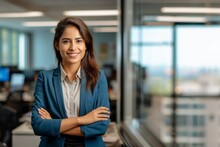 Business Businesswoman Office Young Girl Portrait Woman Portrait Corporate Manager Indian Asian Businessperson