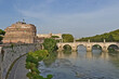 Roma,  Castel Sant'Angelo ed il porte sul Tevere