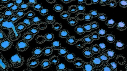 Poster - Wavy motion of up and down moving columns. Motion. Shimmering contrasting tubes.