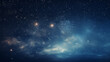 Milky Way Galaxy with stars and space dusts during starry night. soft focus and noise due to long expose. Generation AI
