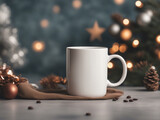 Fototapeta  - Christmas  New Year mug mockup