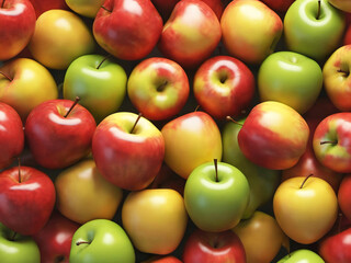 Wall Mural - many apples background texture