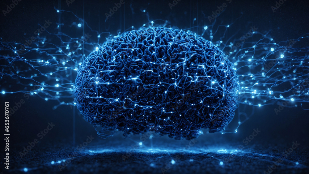 Artificial Intelligence digital Brain future technology. Futuristic ...