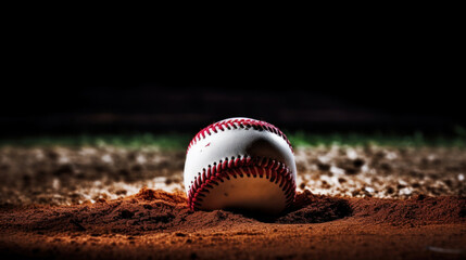 Wall Mural - Baseball in the outfield