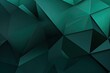 Black dark bottle green teal jade abstract background. Geometric shape. Triangle polygon line angle. Color gradient. Folded origami mosaic - Generative AI