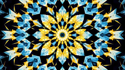 Wall Mural - Abstract Kaleidoscope Pattern with Symmetry