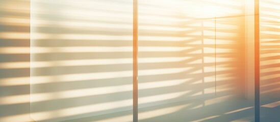 Poster - Blurred sunlight shadow texture background with empty product mockup on window silhouette