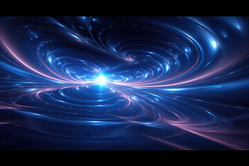 Wall Mural - Molecular atom. Quantum Physics background