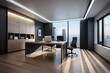 modern office room with cupboards 