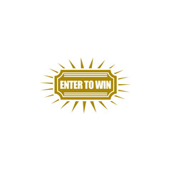 Wall Mural - Enter to win ticket icon isolated on transparent background