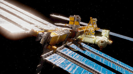 Wall Mural - the international space station (iss) is a space station, or a habitable artificial satellite, in lo