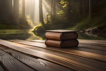 old suitcase in the woods