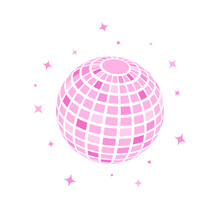 Pink Disco Balls Illustration Stock Illustration 9331372