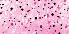 Circle Pattern In Hot Pink And White With A Playful, Chaotic Disco Bubble Design. Background Texture Tileable Textile Design In Bubblegum And Baby Girl Pink Polka Dots Dopamine Clothing.