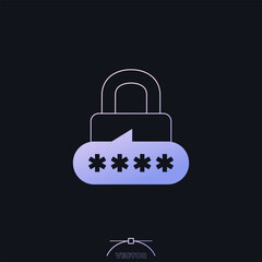 Wall Mural - password access icon with gradient