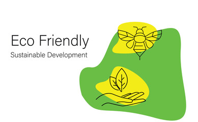 Sticker - eco friendly sustainable development vector illustration 