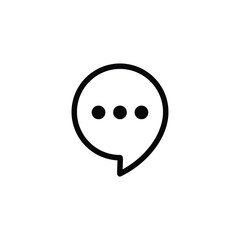 Aufkleber - Message Icon. Mobile phone  chat sign, line style