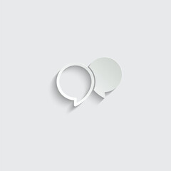 Aufkleber - Message Icon. Mobile phone  chat sign, line style
