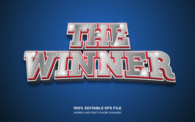 Poster - The winner 3D text style effect