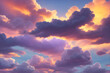 Picturesque cloudscape. Realistic cloudy sky illustration. Generative AI