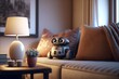 PALLE a friendly version of WALLE to help you in the palliative phase of your life set in a cosy living room with elements of a highend hotel room 