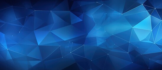 Poster - Abstract blue technology background with elegant polygon design perfect for business presentations and product branding