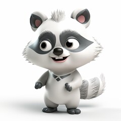 Wall Mural - raccoon cartoon character