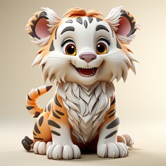 Wall Mural - Tiger cartoon character